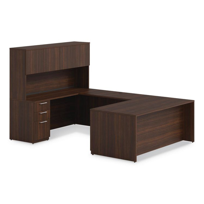 Alera Seville Series Single Pedestal Desk, Right Pedestal, 72" x 36" x 29", Mahogany