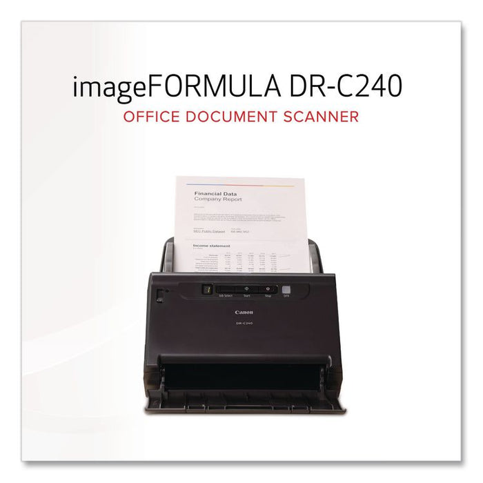 imageFORMULA DR-C240 Office Document Scanner, 600 dpi Optical Resolution, 60-Sheet Duplex Auto Document Feeder