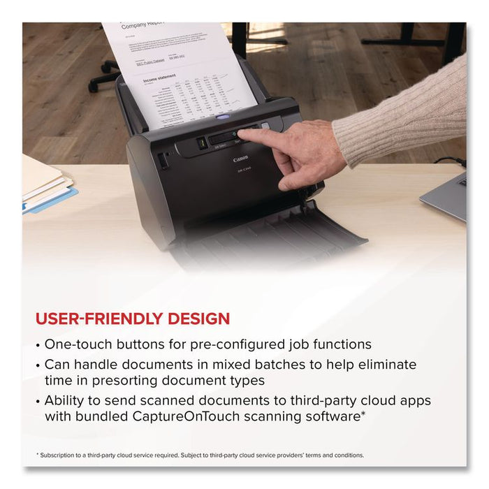 imageFORMULA DR-C240 Office Document Scanner, 600 dpi Optical Resolution, 60-Sheet Duplex Auto Document Feeder