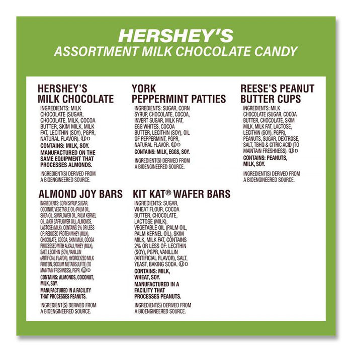 Assortment Milk Chocolate/Mar's Chocolate Favorites, 30.22 oz Bag and 62.6 oz Bag/Carton