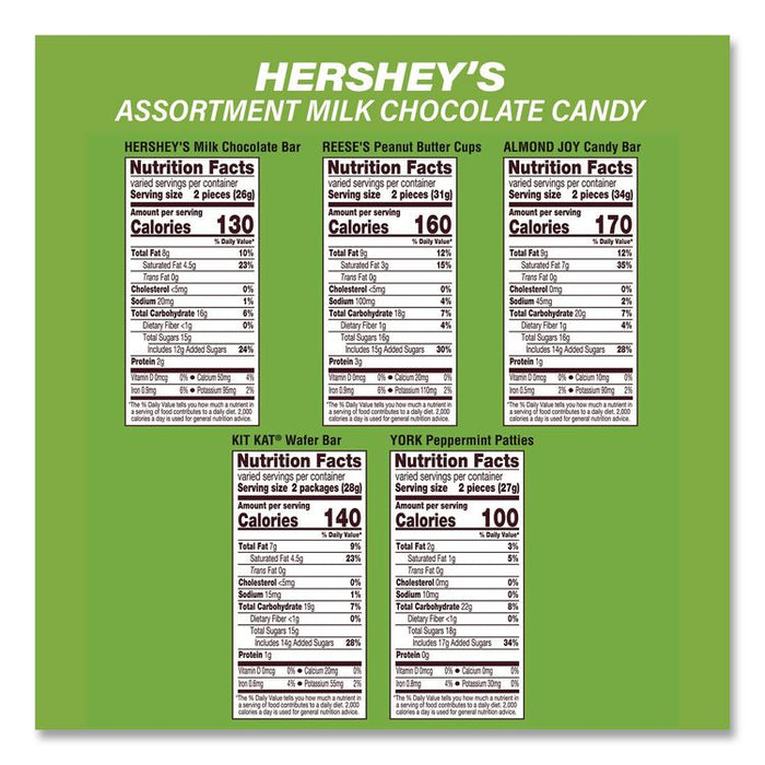 Assortment Milk Chocolate/Mar's Chocolate Favorites, 30.22 oz Bag and 62.6 oz Bag/Carton