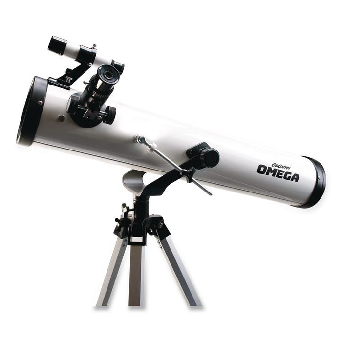 GeoSafari Omega Reflector Telescope,, 2 Elements, 35x to 300x Magnification, 76 mm Aperture, 700 mm Focal Length, White
