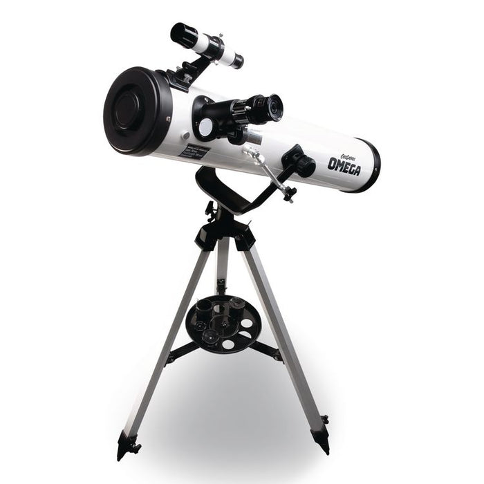 GeoSafari Omega Reflector Telescope,, 2 Elements, 35x to 300x Magnification, 76 mm Aperture, 700 mm Focal Length, White