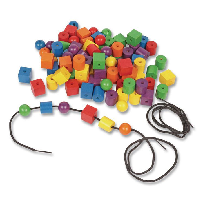 Beads in a Bucket, Wood, Small, Assorted Colors, 1.4 lb Bucket