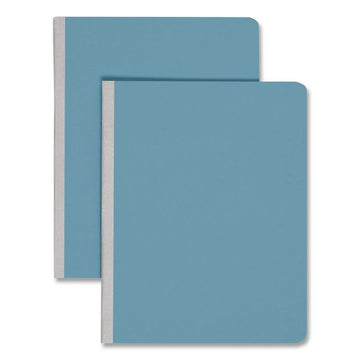 Prong Fastener Premium Pressboard Report Cover, Two-Piece Prong Fastener, 3" Capacity, 8.5 x 11, Blue/Blue
