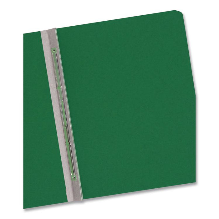 Prong Fastener Premium Pressboard Report Cover, Two-Piece Prong Fastener, 3" Capacity, 8.5 x 11, Green/Green