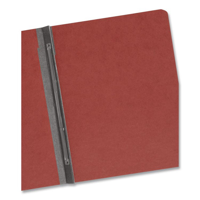 Prong Fastener Premium Pressboard Report Cover, Two-Piece Prong Fastener, 3" Capacity, 8.5 x 11, Red/Red