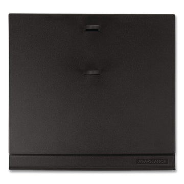 #17 Desk Calendar Base for Loose-Leaf Refill, 2 Rings, 3.5" x 6", Black