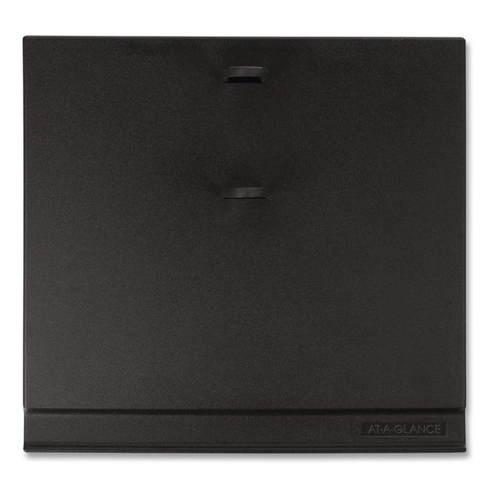 #17 Desk Calendar Base for Loose-Leaf Refill, 2 Rings, 3.5" x 6", Black