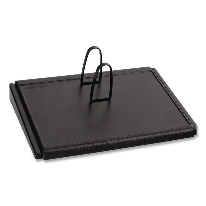 Desk Calendar Base for Loose-Leaf Refill, 2 Rings, 3" x 3.75", Black