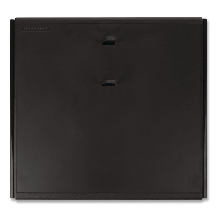 Desk Calendar Base for Loose-Leaf Refill, 2 Rings, 4.5" x 8", Black