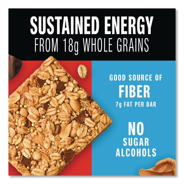 Healthy Grains Energy Peanut Butter Dark Chocolate Bars, 1.4 oz Bar, 10/Box