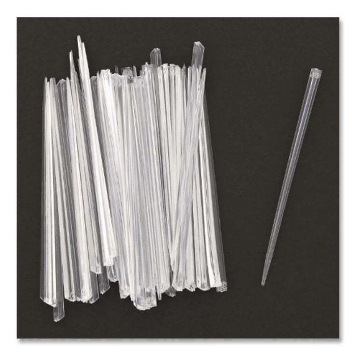 Prism Picks, Plastic, 4", Clear, 500/Box, 5 Boxes/Carton