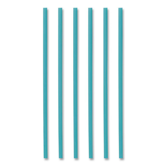 Marine Biodegradable Straws, 10.25", PHA, Ocean Blue Color, Wrapped, 250/Box, 8 Boxes/Carton