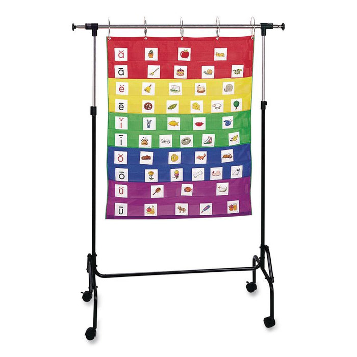 Adjustable Chart Stand, 35" to 74" w x 50" to 80" h, Black