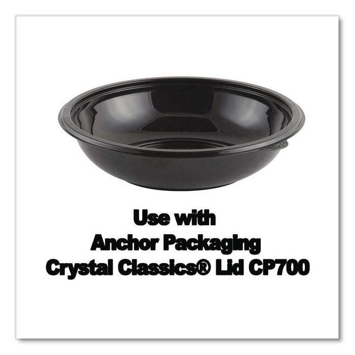 Crystal Classics Bowl, 32 oz, 8.5" Diameter x 2.14" h, Black, Plastic, 300/Carton