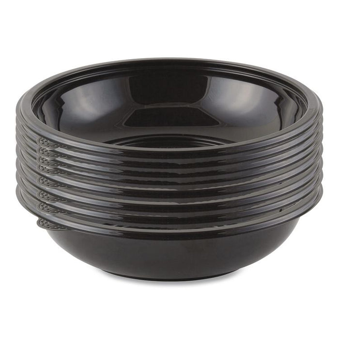 Crystal Classics Bowl, 32 oz, 8.5" Diameter x 2.14" h, Black, Plastic, 300/Carton