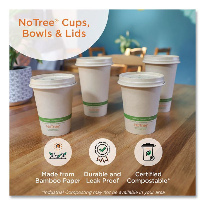 No Tree Paper Bowls, 24 oz, 4.4" Diameter x 4.5" h, Natural, Sugarcane, 500/Carton