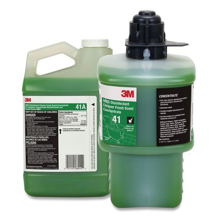 MBS Disinfectant Cleaner Concentrate, Fresh Scent, 0.5 gal Bottle, 4/Carton