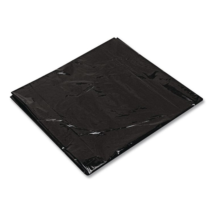 Low-Density Can Liners, 56 gal, 1.25 mil, 43" x 47", Black, Flat Pack, 100/Carton