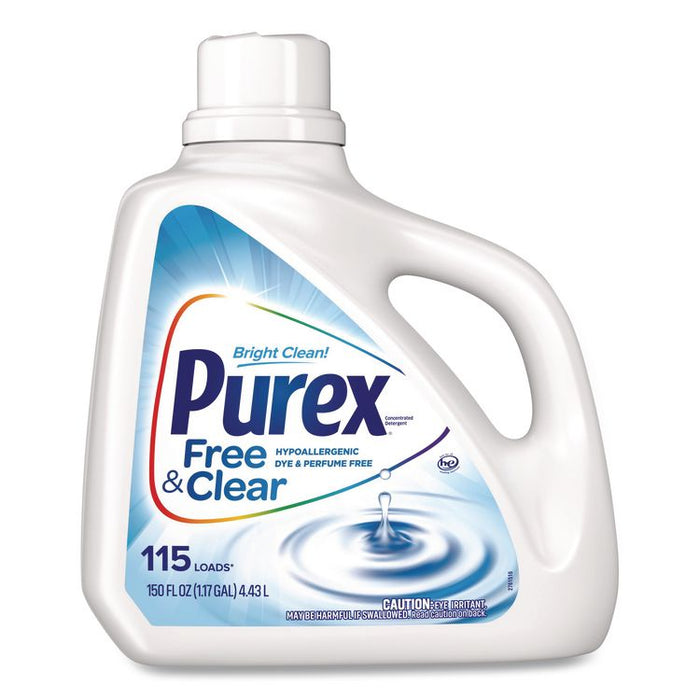 Free and Clear Liquid HE Laundry Detergent, Unscented, 150 oz Bottle, 4/Carton