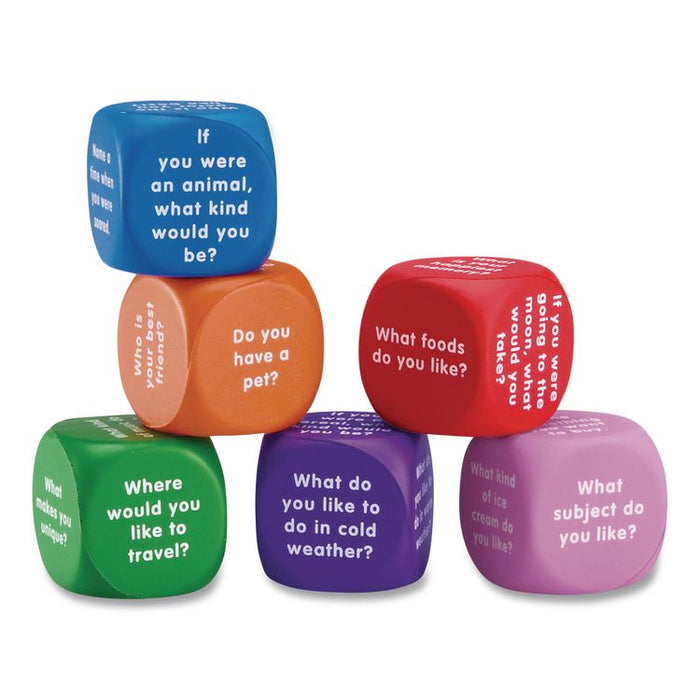 Conversation Cubes, Ages 6 and Up, Assorted Colors, 6 Pieces