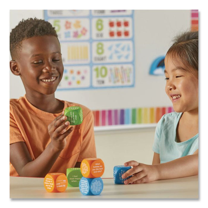 Conversation Cubes, Ages 6 and Up, Assorted Colors, 6 Pieces