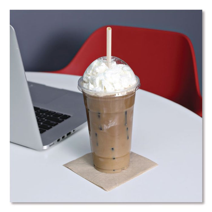 Unwrapped Paper Straws, 7.75 x 0.25, White, 4,800/Carton
