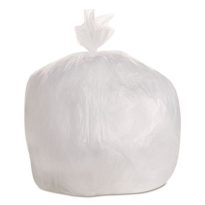 High-Density Can Liners, 30 gal, 10 mic, 30" x 36", Natural, Perforated Roll, 25 Bags/Roll, 20 Rolls/Carton