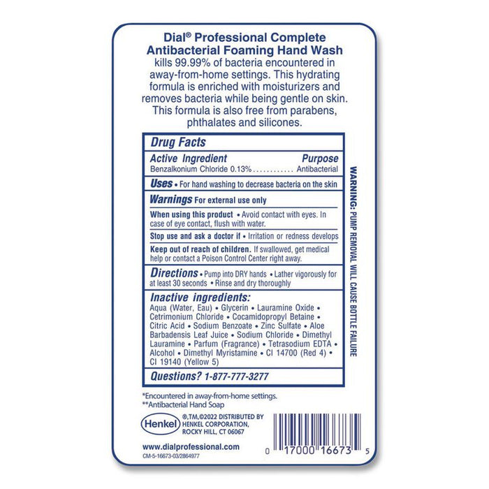 Antibacterial Foaming Hand Wash Refill for FIT Touch Free Dispenser, Original Scent, 1 L, 3/Carton