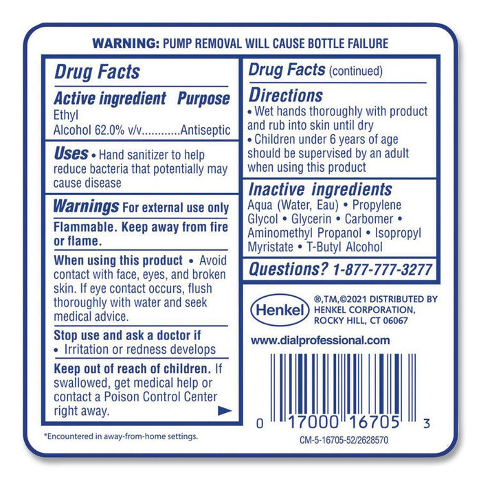 Antibacterial Gel Hand Sanitizer Refill for FIT Manual Dispenser, 1.2 L, Fragrance-Free, 3/Carton