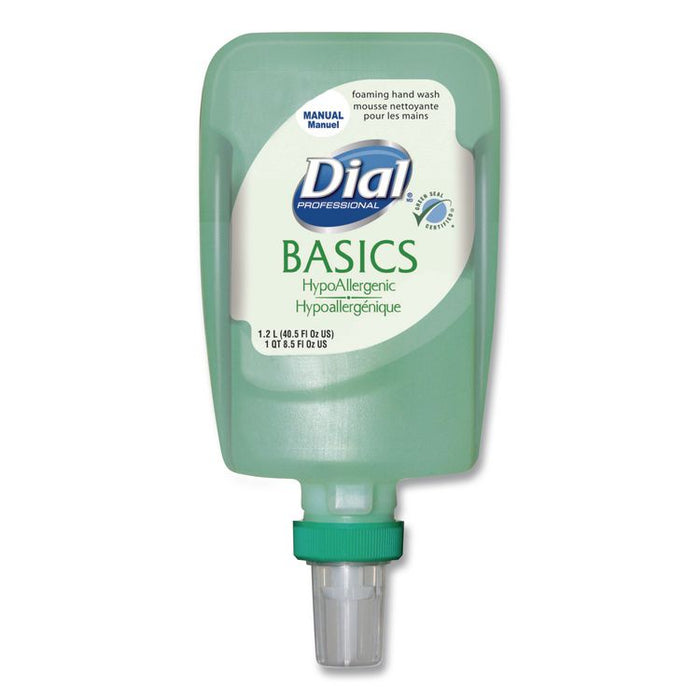 Basics Hypoallergenic Foaming Hand Wash Refill for FIT Manual Dispenser, Honeysuckle Scent, 1.2 L, 3/Carton