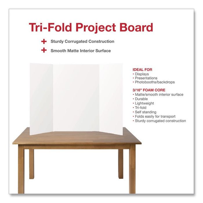 Trifold Display Boards, 28 x 40, White