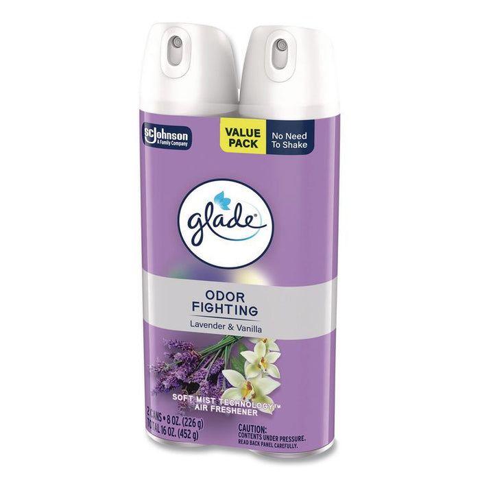 Air Freshener, Lavender and Vanilla, 8.3 oz Aerosol Spray, 2/Pack, 3 Packs/Carton
