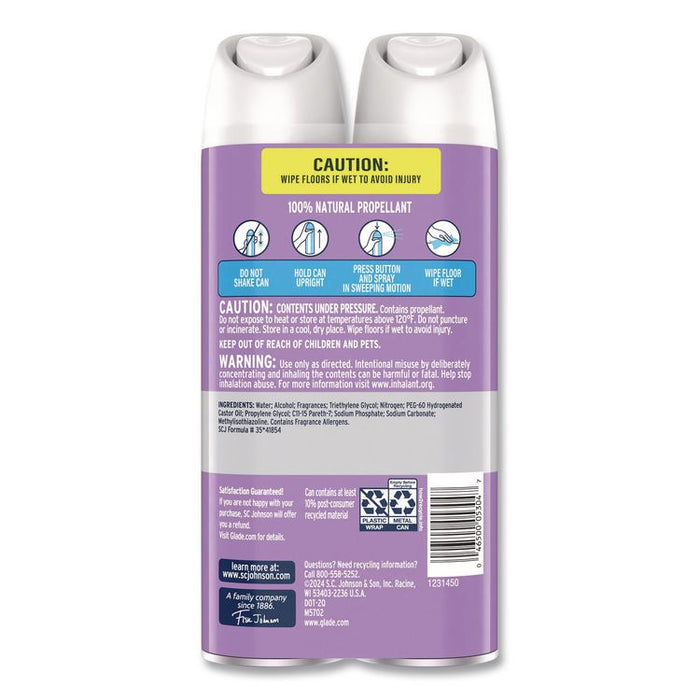 Air Freshener, Lavender and Vanilla, 8.3 oz Aerosol Spray, 2/Pack, 3 Packs/Carton