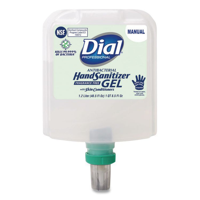 Antibacterial Foaming Hand Sanitizer Refill for Dial 1700 V Dispenser, 1.2 L, Fragrance Free, 3/Carton