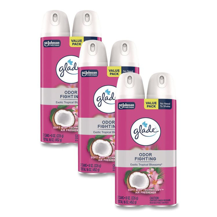 Air Freshener, Tropical Blossoms, 8.3 oz, 2/Pack, 3 Packs/Carton