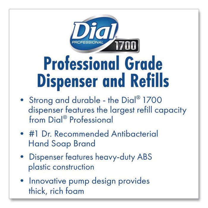 Dial 1700 Manual Dispenser, 1.7 L, 7.07 x 3.95 x 12.66, Pearl, 3/Carton