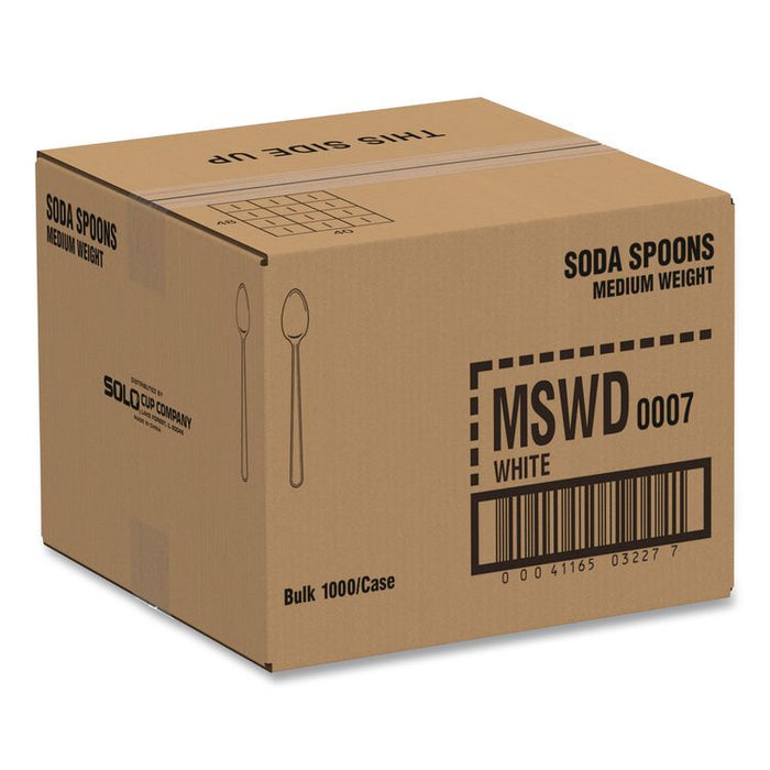 Specialty Cutlery, Soda Spoon, Plastic, White, 1,000/Carton