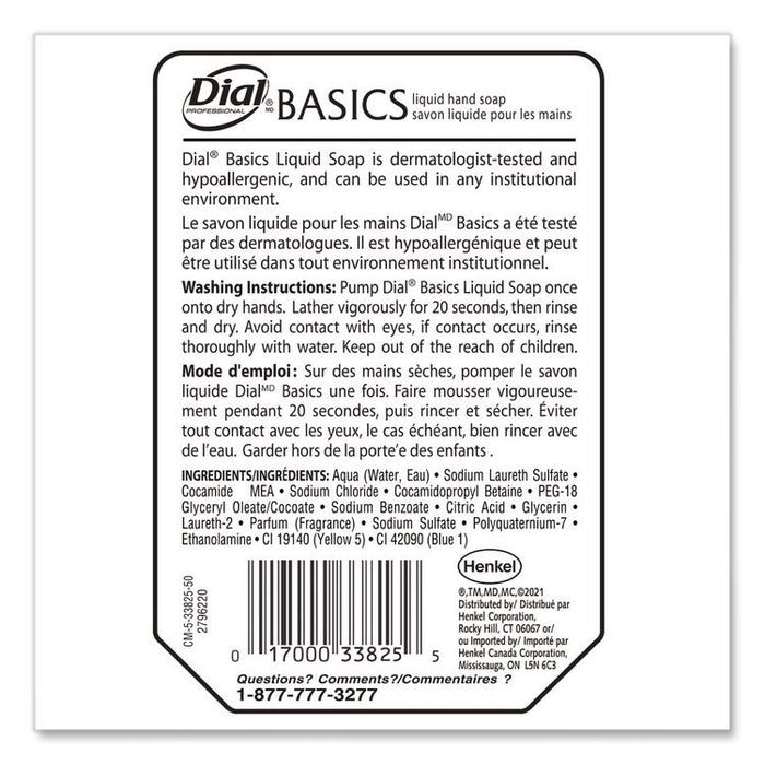 Basics MP Free Liquid Hand Soap Refill for Versa Dispenser, Unscented, 15 oz, 6/Carton