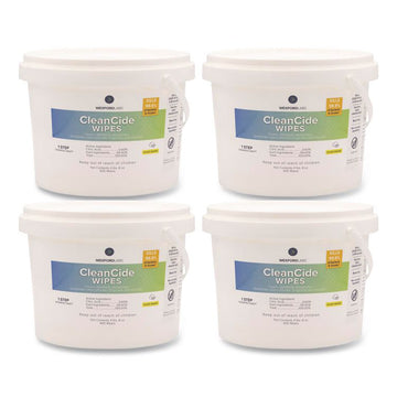 CleanCide Disinfecting Wipes, 1-Ply, 8 x 5.5, Fresh Scent, White, 400/Tub, 4 Tubs/Carton