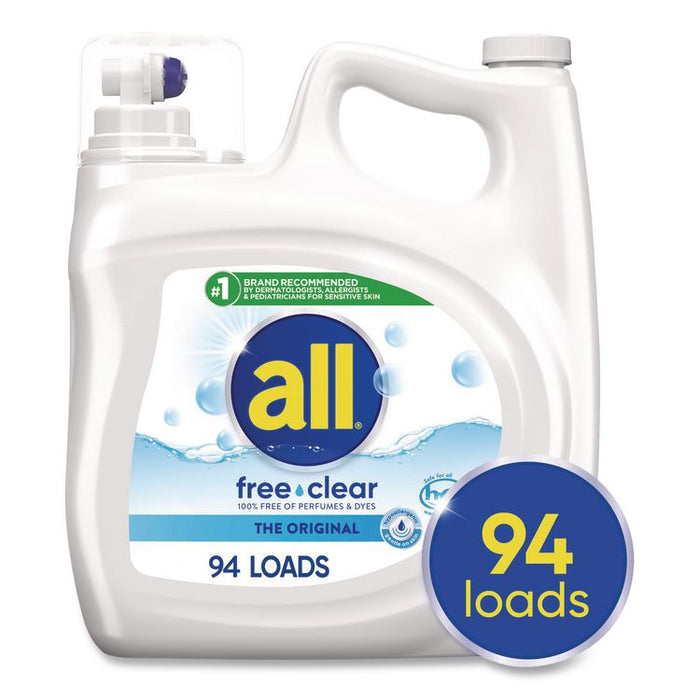 Ultra Free Clear HE Liquid Detergent, Unscented, 141 oz Bottle, 4/Carton
