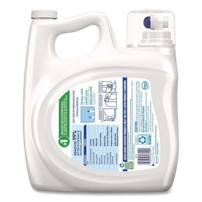 Ultra Free Clear HE Liquid Detergent, Unscented, 141 oz Bottle, 4/Carton