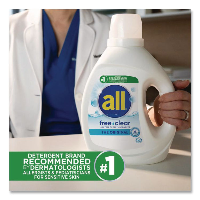 Ultra Free Clear HE Liquid Detergent, Unscented, 141 oz Bottle, 4/Carton