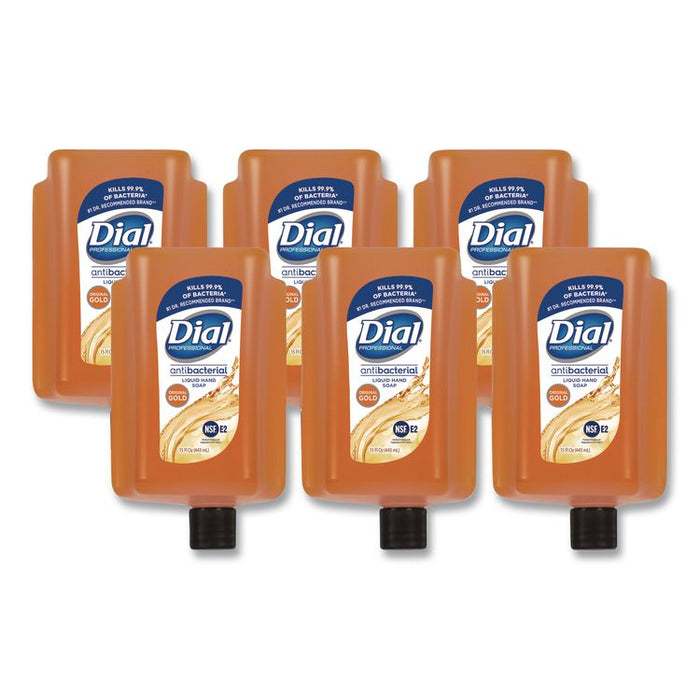 Antibacterial Gold Liquid Hand Soap Refill for Versa Dispenser, Floral Scent, 15 oz, 6/Carton