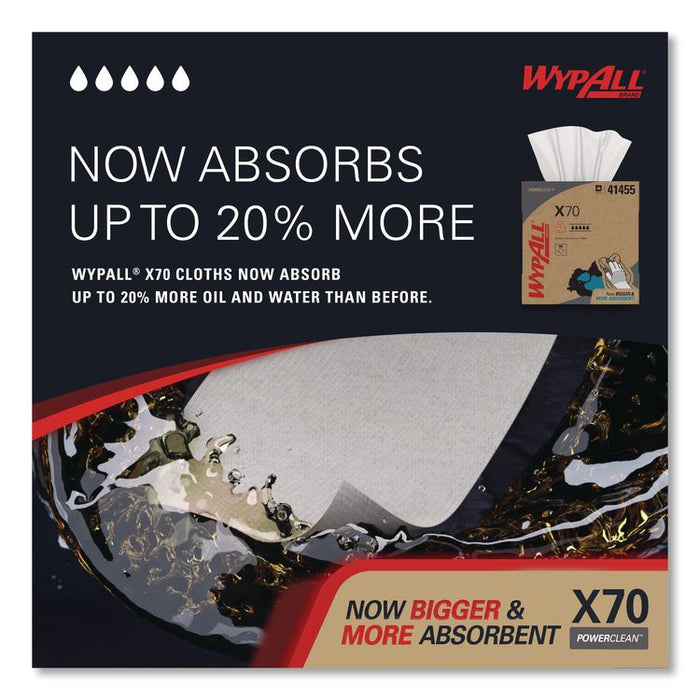 X70 Cloths, POP-UP Box, 9.13 x 16.8, White, 96/Box, 10 Boxes/Carton