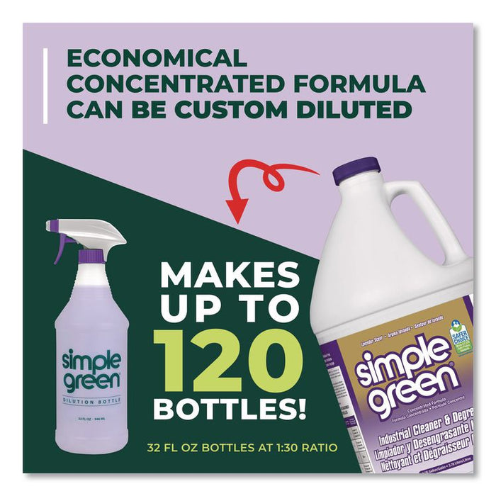 Industrial Cleaner and Degreaser, Lavender Scent, 1 gal Bottle,  6/Carton