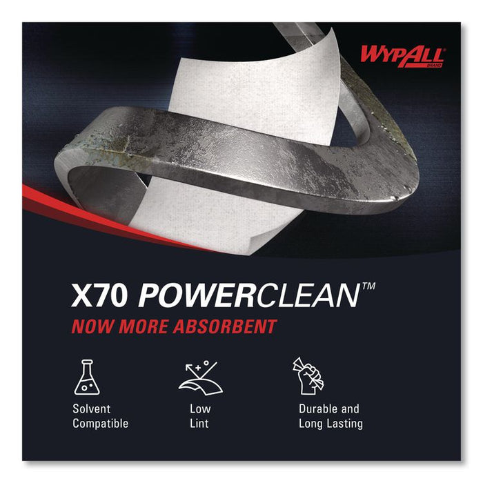 X70 Cloths, Jumbo Roll, Perforated, 12.4 x 12.2, White, 820 Towels/Roll