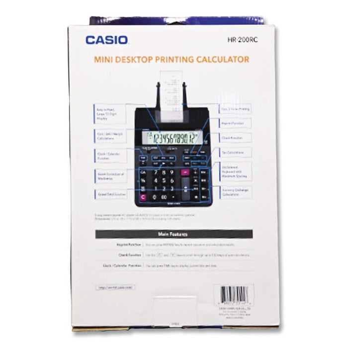 HR200RC Printing Calculator, Black/Red Print, 2.4 Lines/Sec