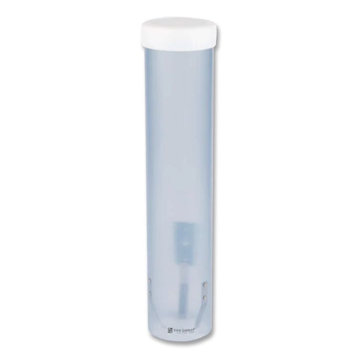 Adjustable Water Cup Dispenser with Removable Cap, For 4 oz to 10 oz Cups, Frosted Blue